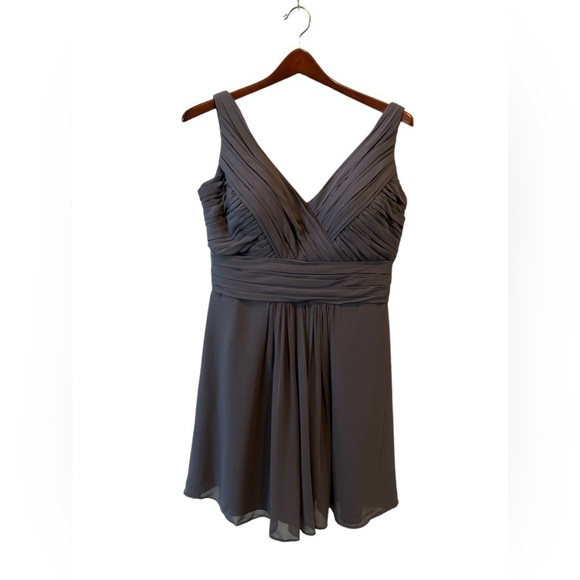 Bill Levkoff size 12 gray‎ dress - Picture 1 of 10